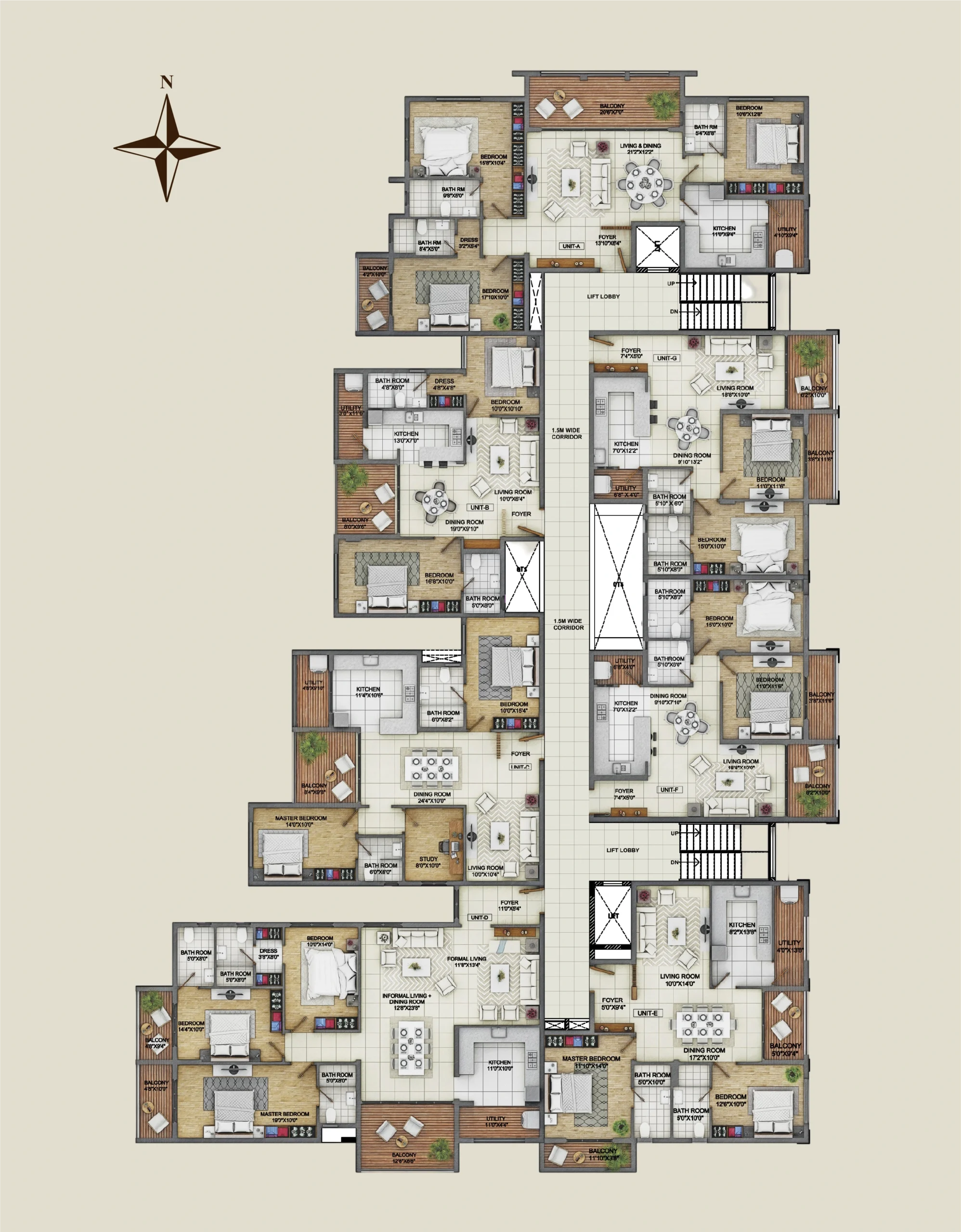 The floor plan of Blossom Heights, Coorg